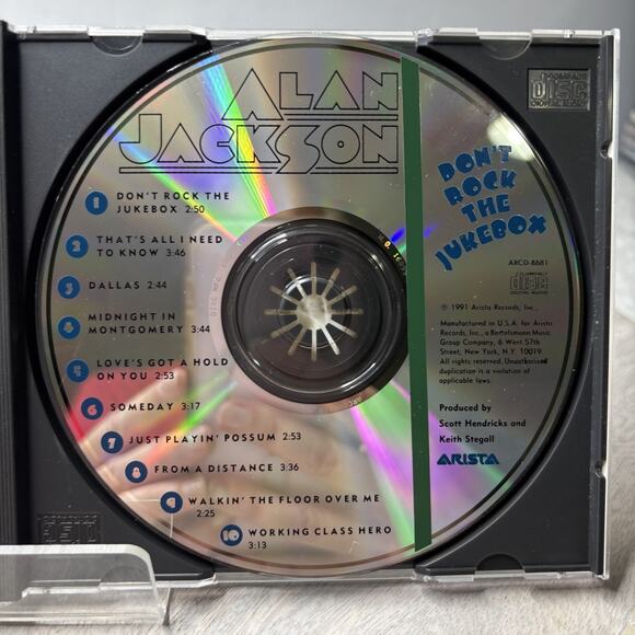 Alan Jackson – Don’t Rock the Jukebox (CD, 1991, Arista Nashville) - Picture 4 of 5